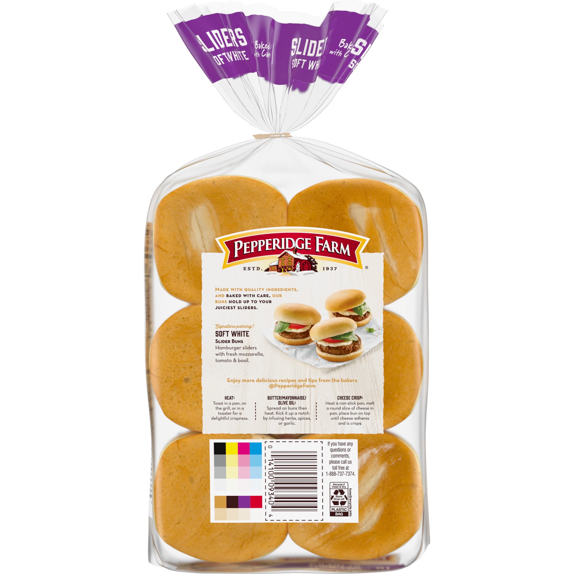 slide 3 of 5, Pepperidge Farm Soft White Slider Buns, 12-Pack Bag, 15 oz