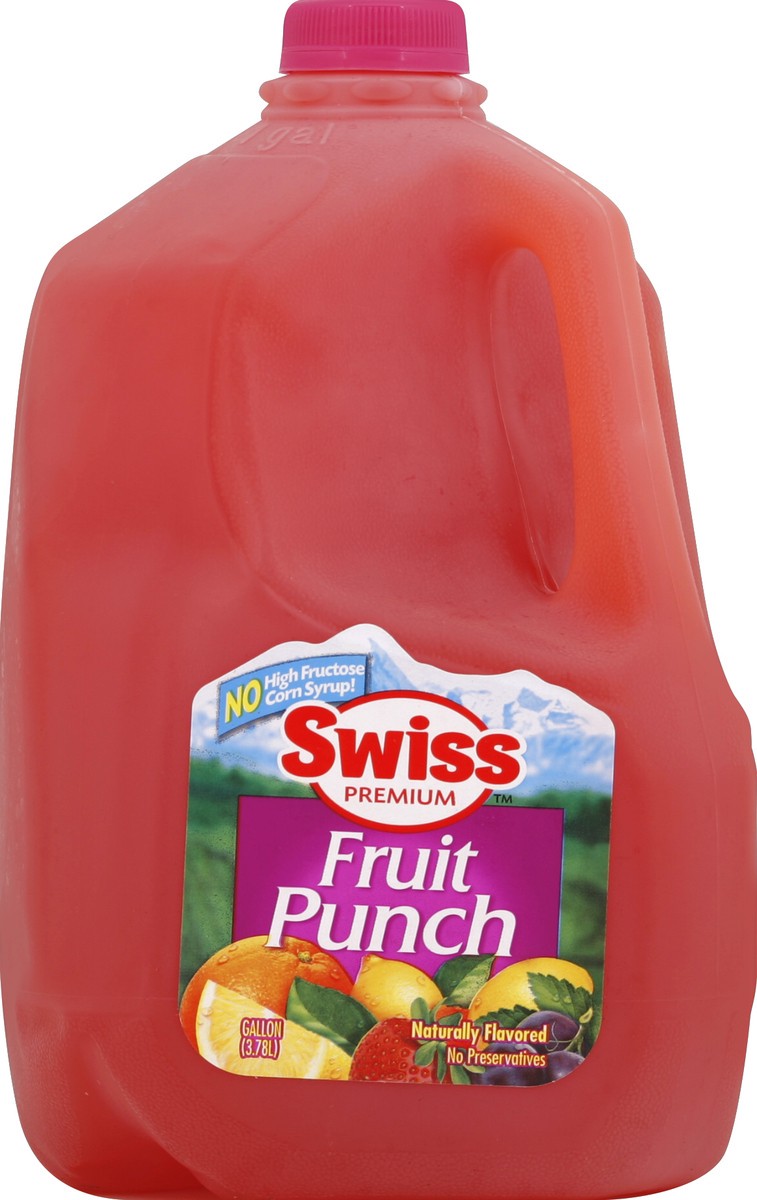 slide 4 of 4, Swiss Premium Fruit Punch Drink - 1 Gallon Plastic Jug - 1 gal, 1 gal