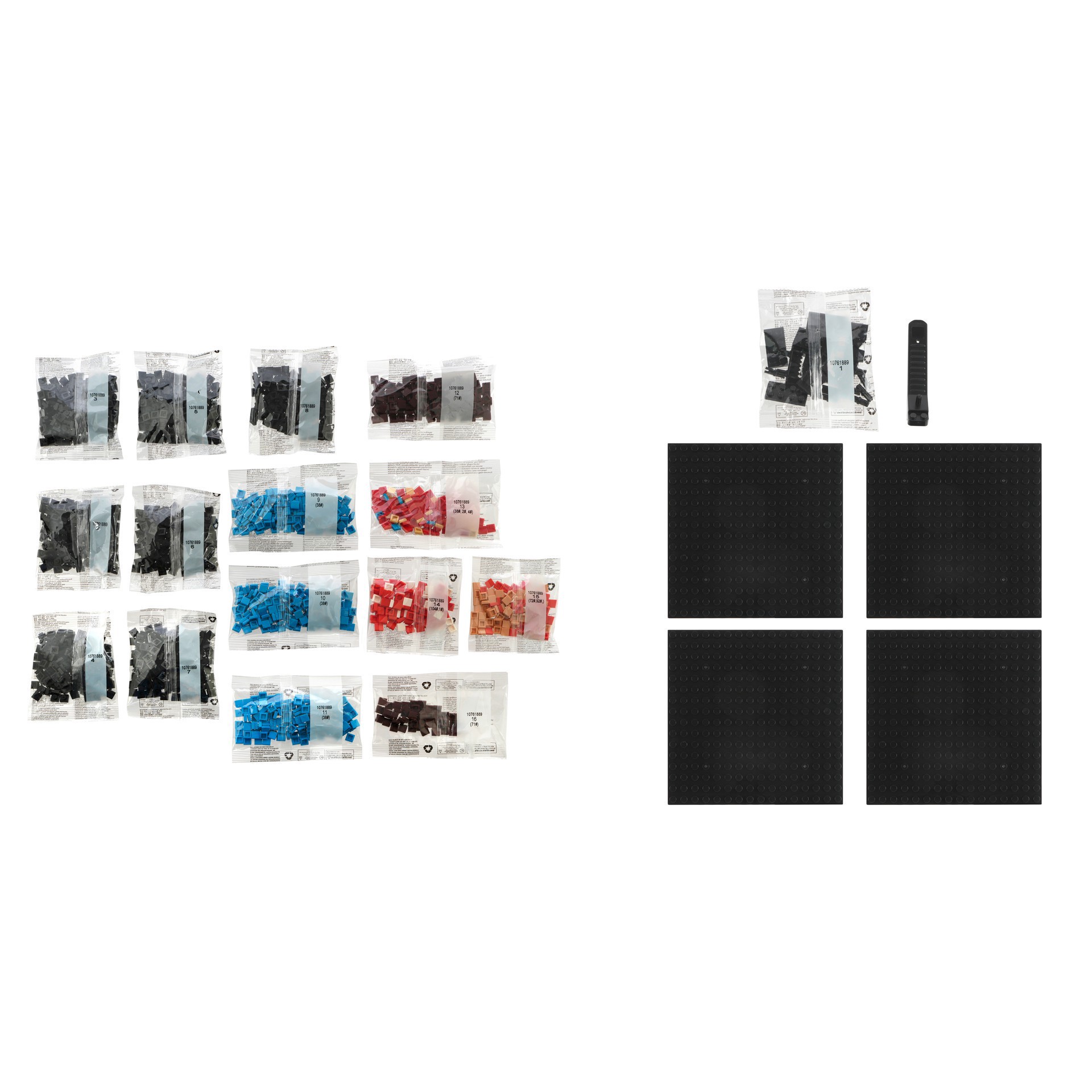 slide 6 of 6, 10" X 10" Mushroom Pixelated Brick Art Kit By Make Market, 10 in x 10 in