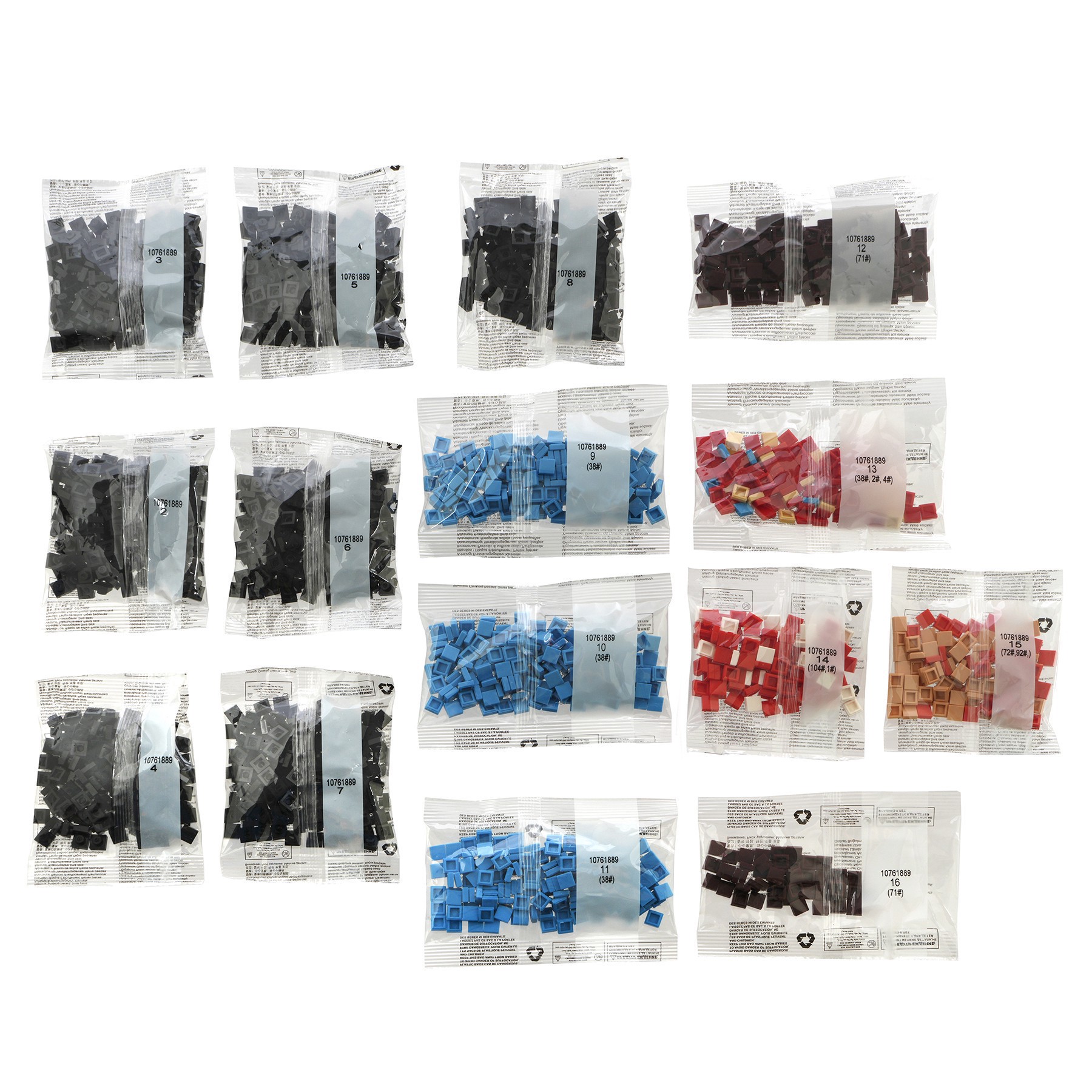 slide 2 of 6, 10" X 10" Mushroom Pixelated Brick Art Kit By Make Market, 10 in x 10 in