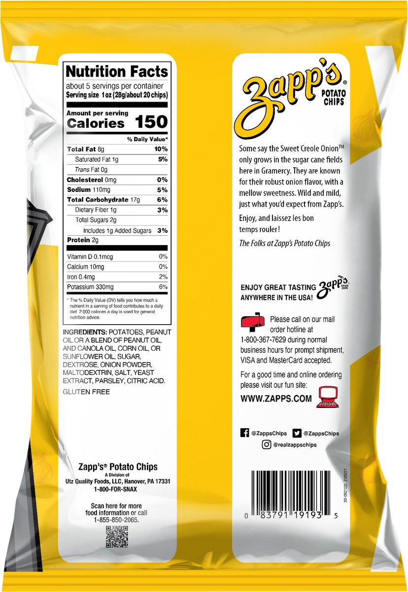 slide 9 of 12, Zapp's Utz Brands Zapps Creole Onion, 4.7 oz