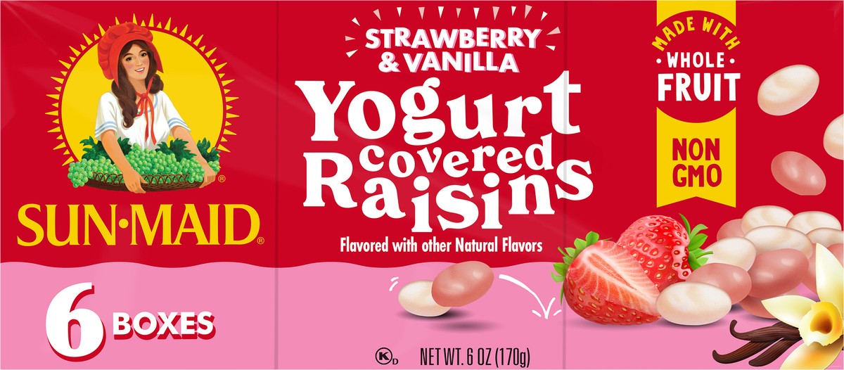 slide 6 of 9, Sun-Maid Strawberry Vanilla Yogurt Raisins - 6ct, 6 ct