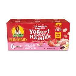 Sun-Maid Strawberry & Vanilla Yogurt Flavored Raisins 6Ct