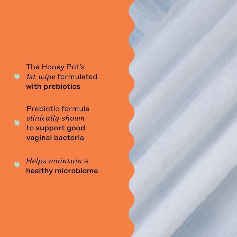 slide 7 of 11, The Honey Pot Company Prebiotic Wipes 30 ea, 30 ct