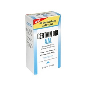 slide 1 of 5, Certain Dri A.M. Underarm Refresher Roll-On Scented, 2.5 oz