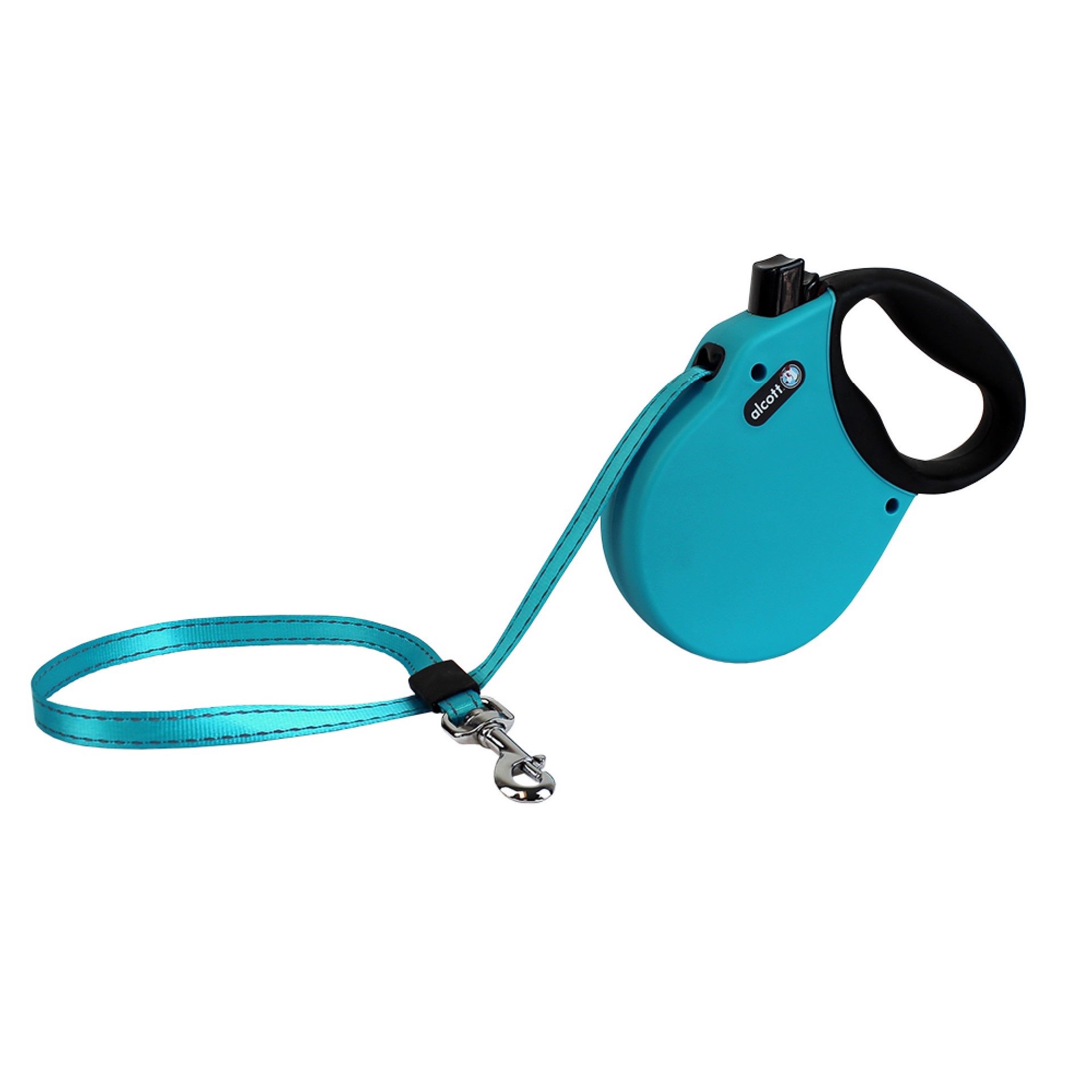 slide 1 of 1, alcott Blue Adventure Retractable Dog Leash for Dogs Up To 65 lbs., 16 ft., 1 ct