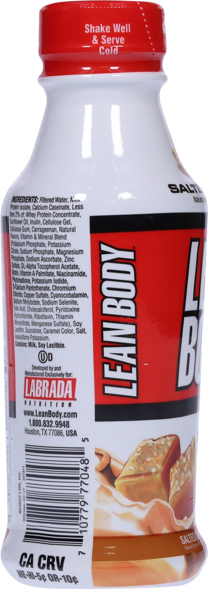 slide 6 of 9, Lean Body Salted Caramel Protein Shake 14 fl oz, 14 fl oz