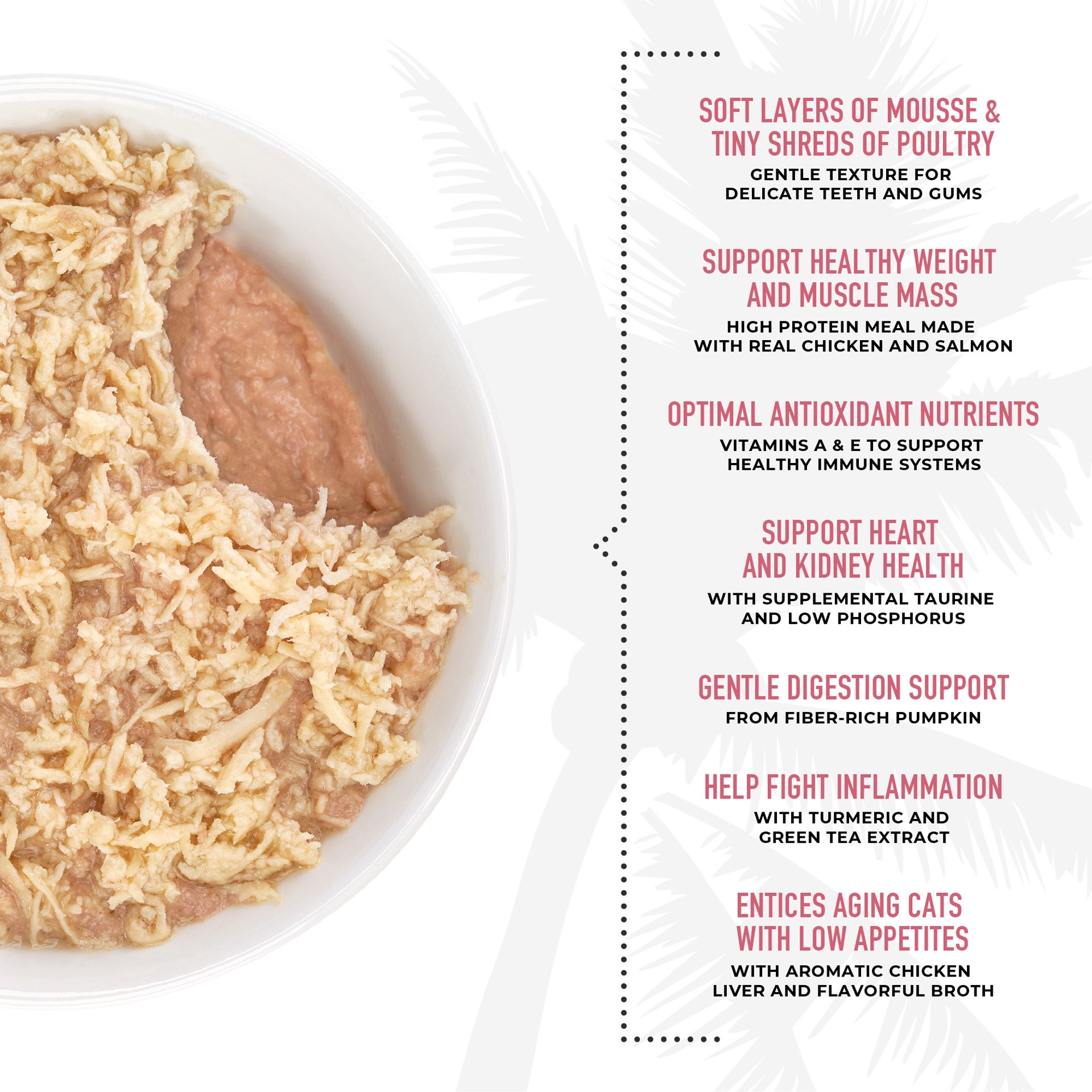 slide 5 of 7, Tiki Cat Silver Wet Cat Food for Senior Cats, Chicken Salmon & Chicken Liver Mousse & Shreds, 2.4 oz. Can, 2.4 oz