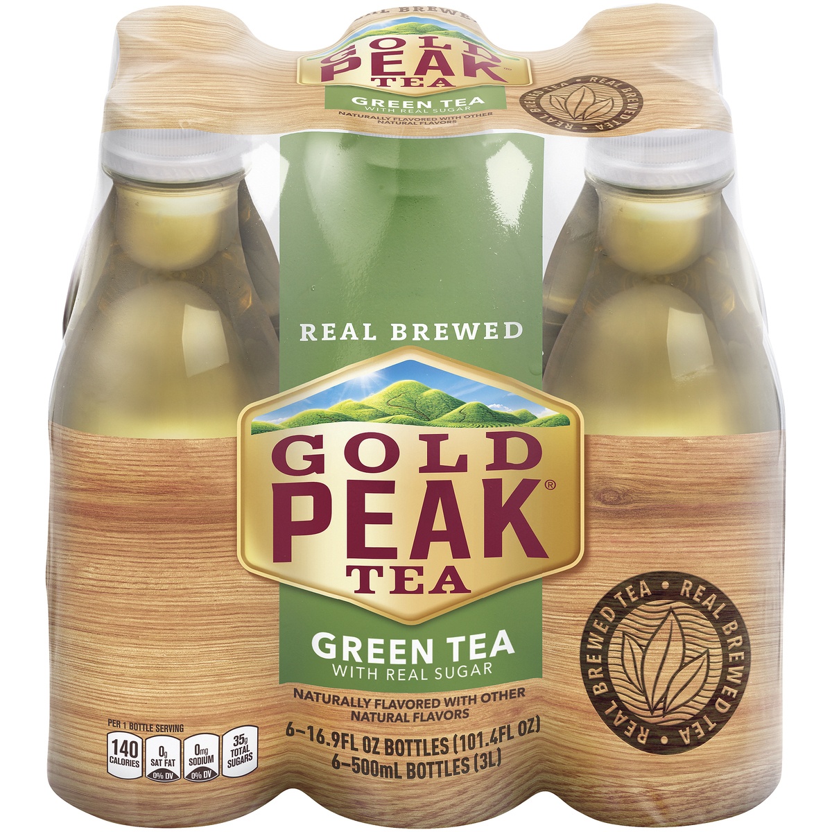 Gold Peak Green Tea Bottles, 16.9 fl oz, 6 Pack 6 ct; 16.9 fl oz Shipt