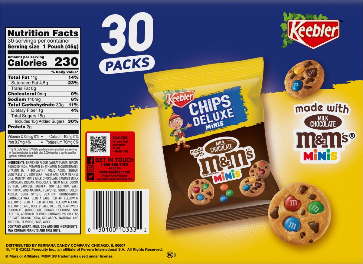 slide 9 of 10, Keebler Minis Milk Chocolate Chocolate Candies Cookies 30-1.6 oz, 48 oz