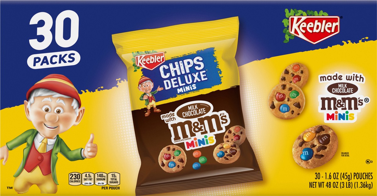 slide 8 of 10, Keebler Minis Milk Chocolate Chocolate Candies Cookies 30-1.6 oz, 48 oz