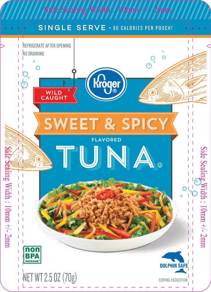 slide 2 of 2, Kroger Sweet & Spicy Flavored Tuna, 2.5 oz