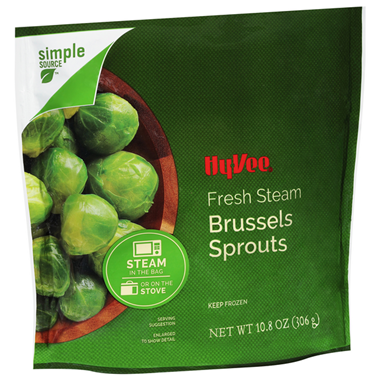 slide 1 of 1, Hy-Vee Brussels Sprouts, Fresh Steam, 10.8 oz