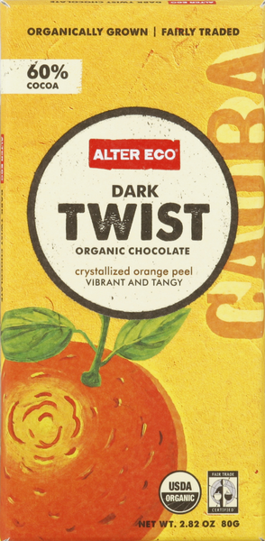 slide 1 of 1, Alter Eco Dark Twist Organic Chocolate Bar, 2.82 oz