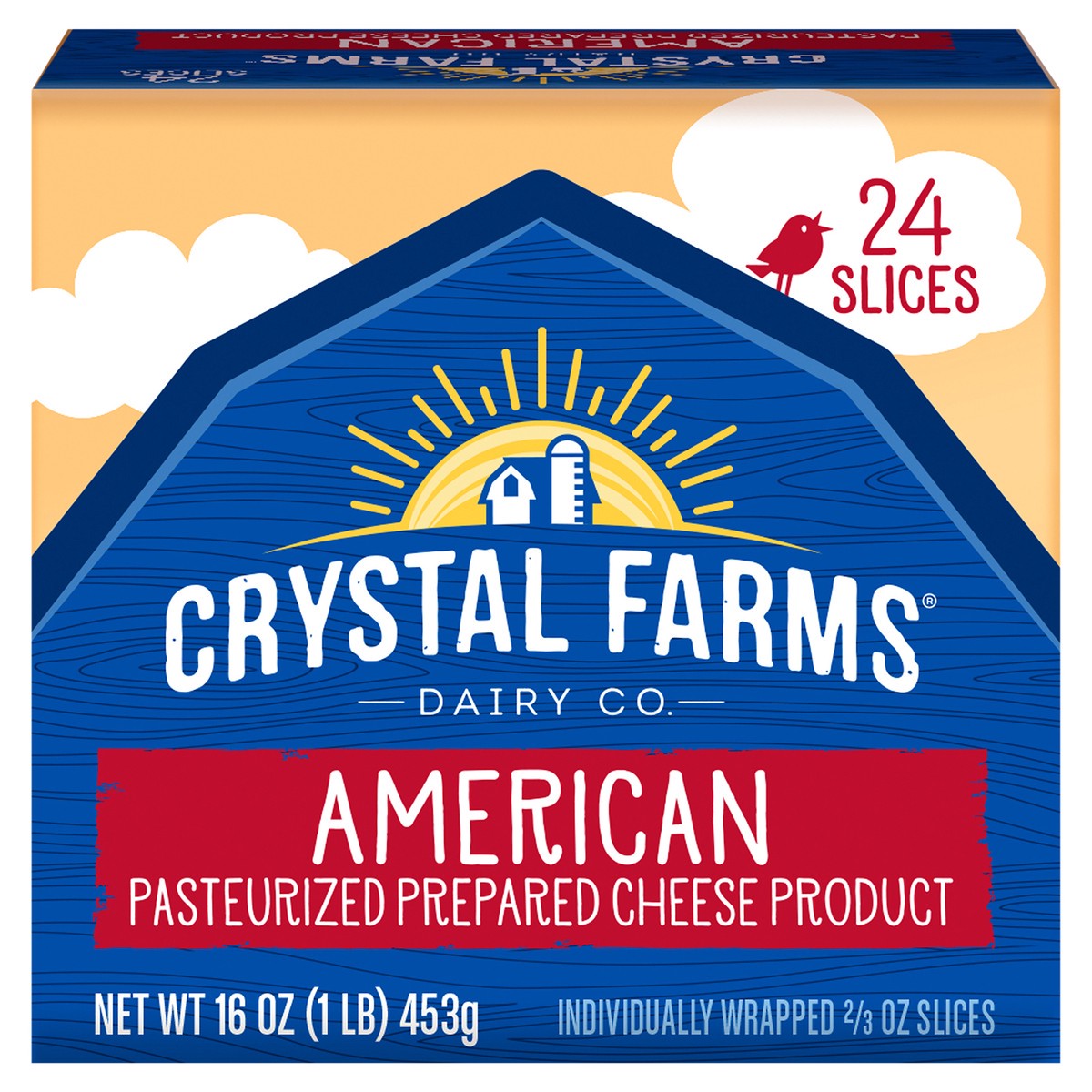 slide 4 of 8, Crystal Farms Cheese Slices, 24 ct