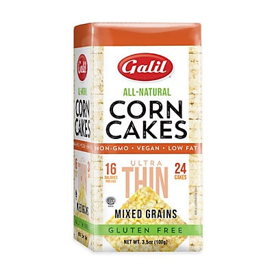 slide 1 of 1, Galil Ultra Thin Corn Cakes Mixed Grains, 24 ct