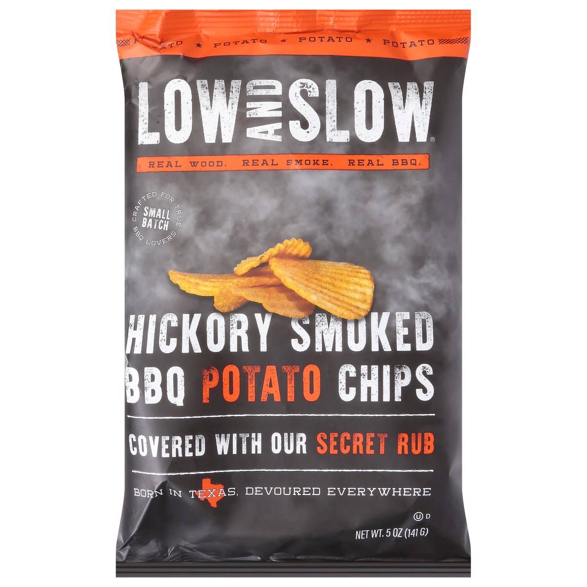 slide 12 of 14, Low and Slow Hickory Smoked BBQ Potato Chips 5 oz, 5 oz