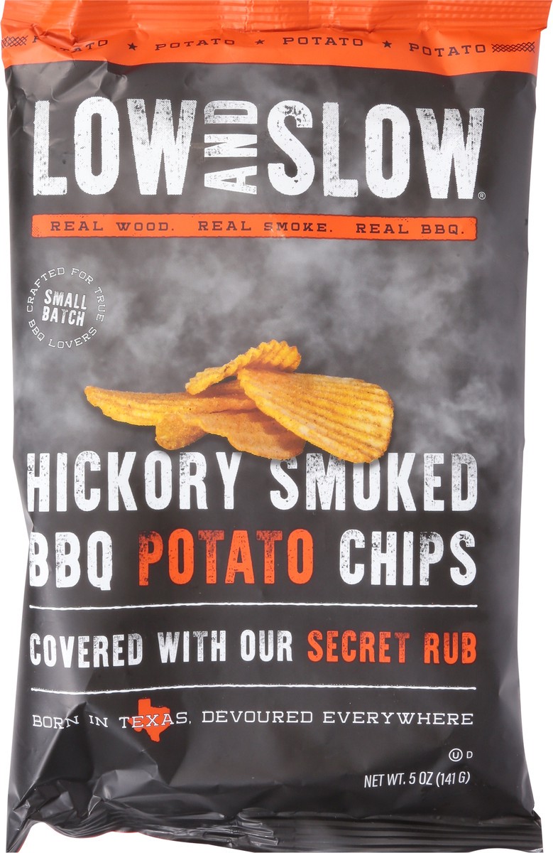 slide 3 of 14, Low and Slow Hickory Smoked BBQ Potato Chips 5 oz, 5 oz