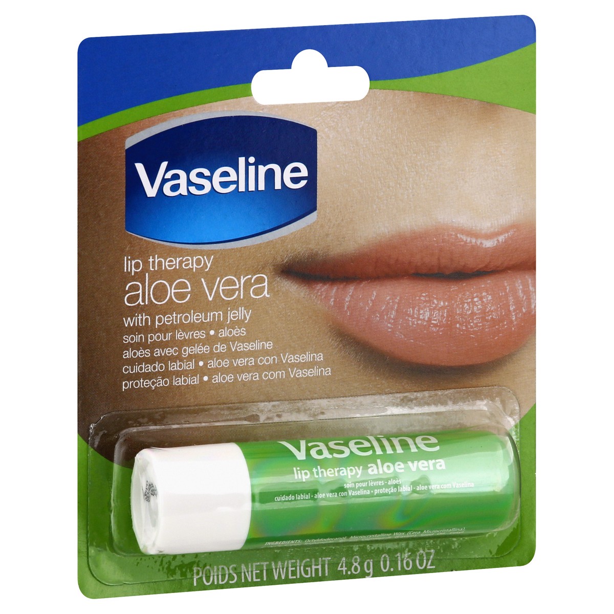 slide 2 of 9, Vaseline Aloe Vera Lip Therapy 4.8 gr, 0.16 oz