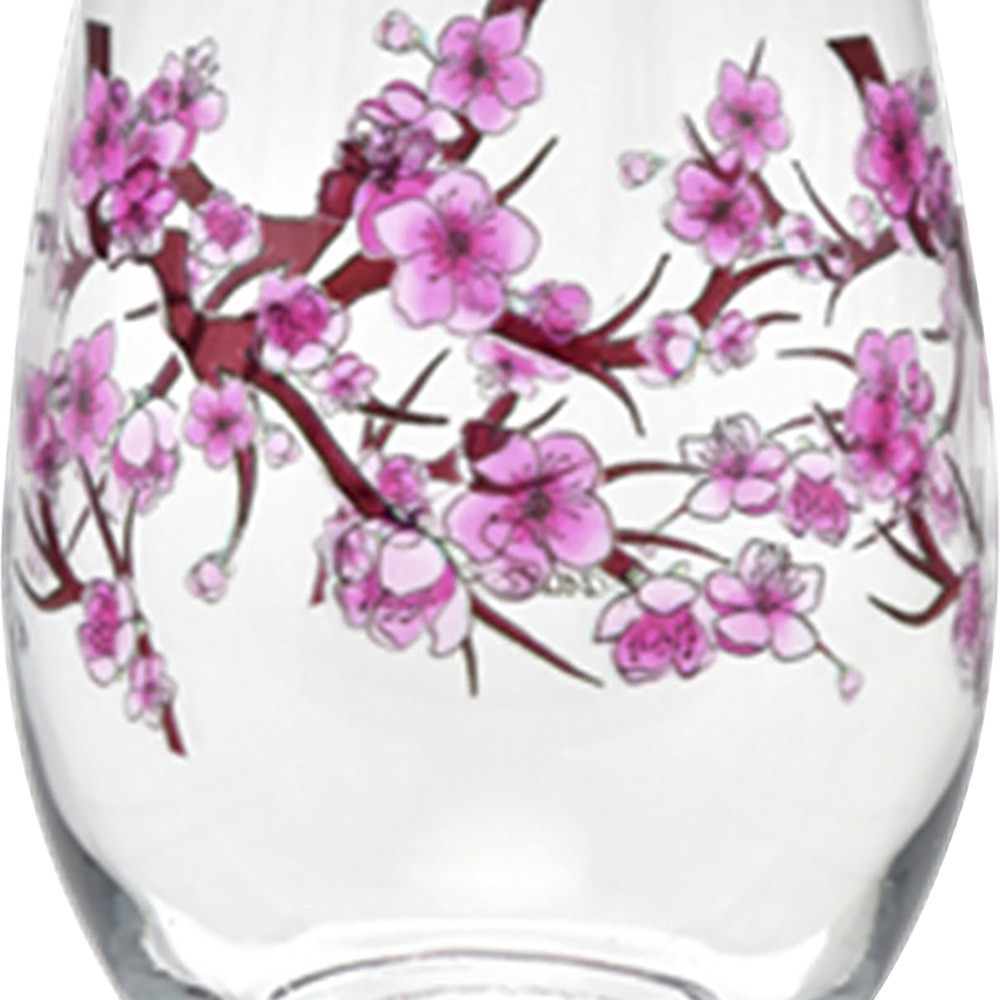 slide 1 of 1, Culver Cherry Blossom Stemless Wine Glass, 1 ct
