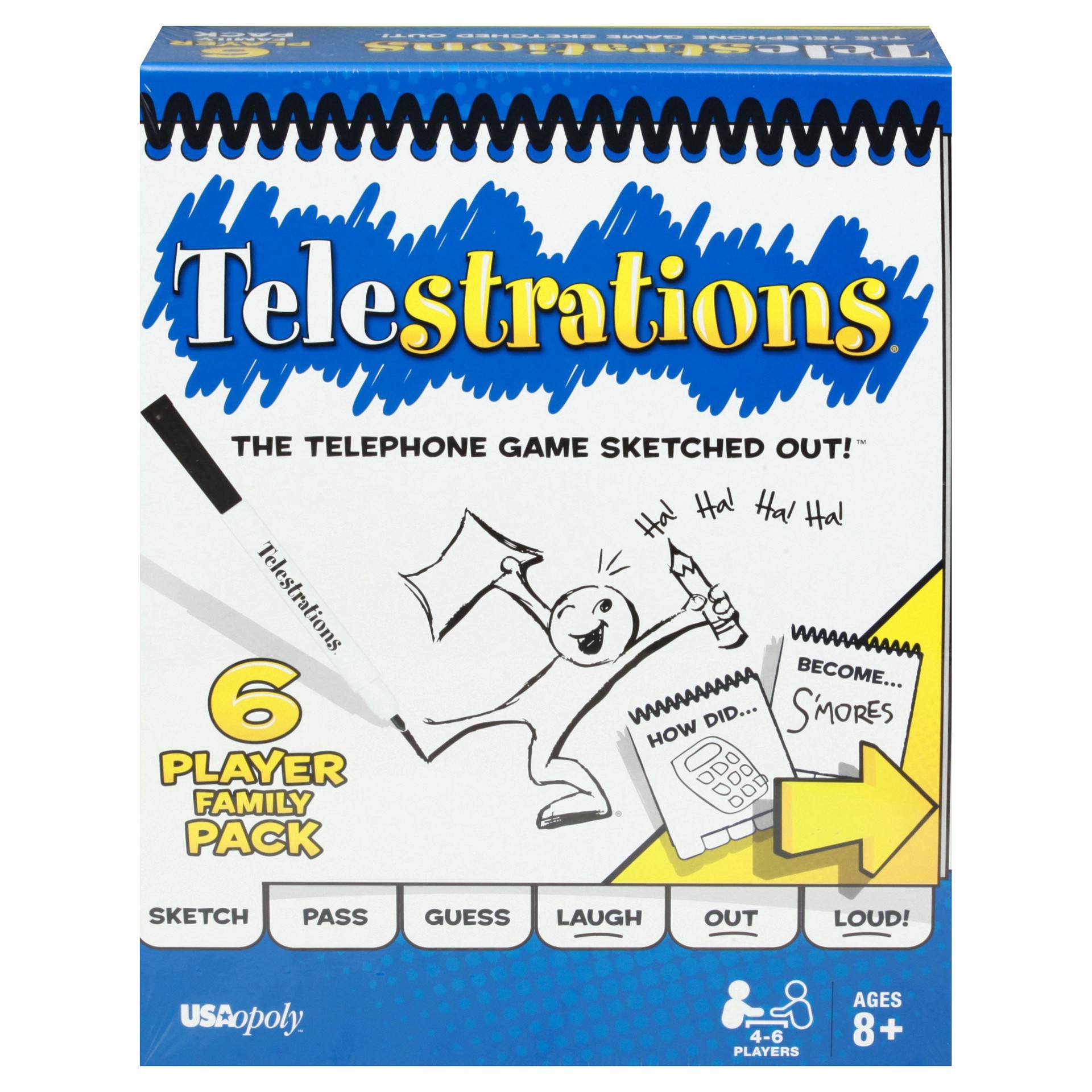slide 1 of 1, Telestrations Party Game - 6 Player, 1 ct