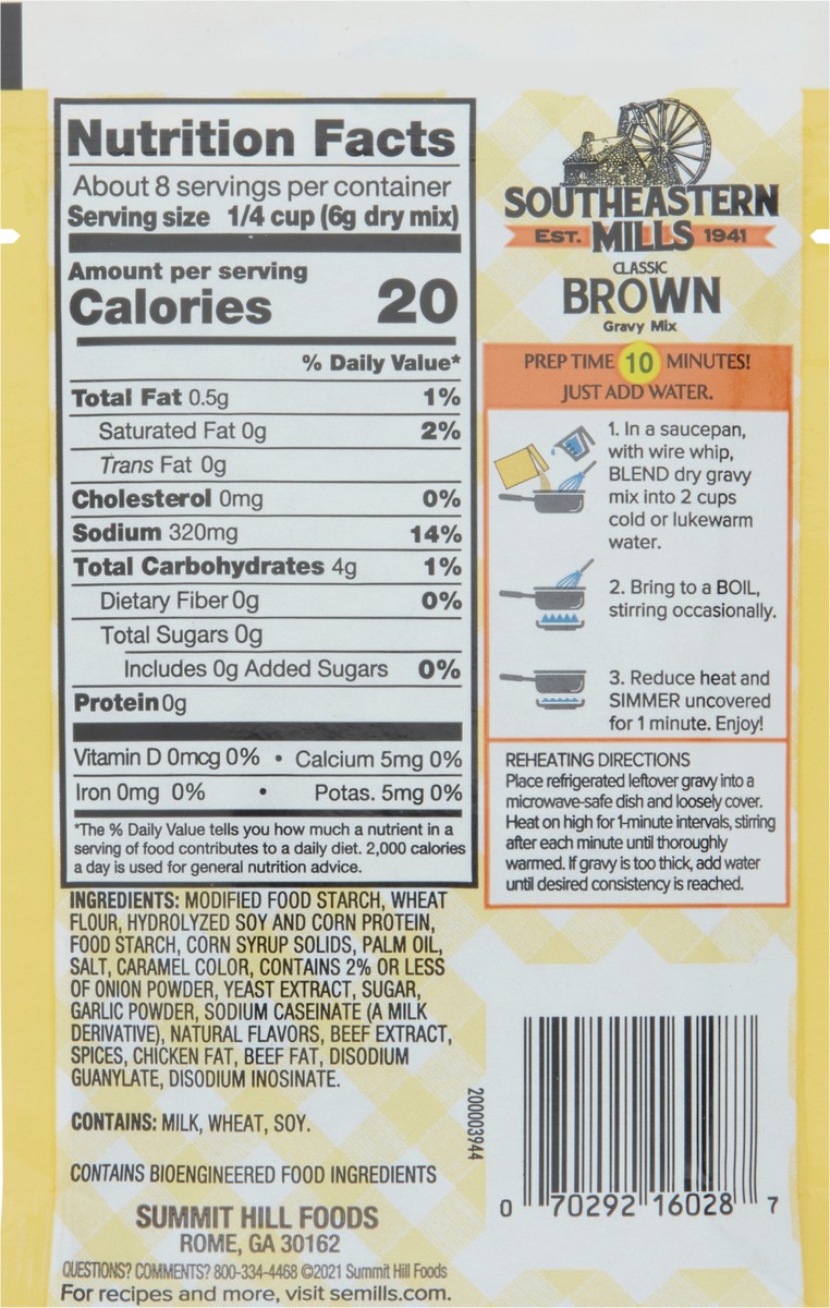 slide 8 of 8, Southeastern Mills Brown Gravy Mix, 2.75 oz