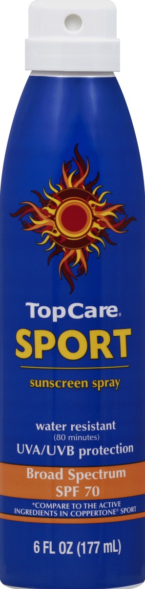 slide 2 of 2, TopCare Sport Continuous Spray SPF 70, 6 oz