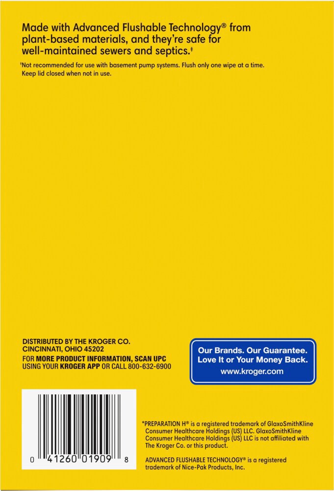 slide 3 of 3, Kroger Flushable Hemorrhoidal Medicated Wipes, 96 ct