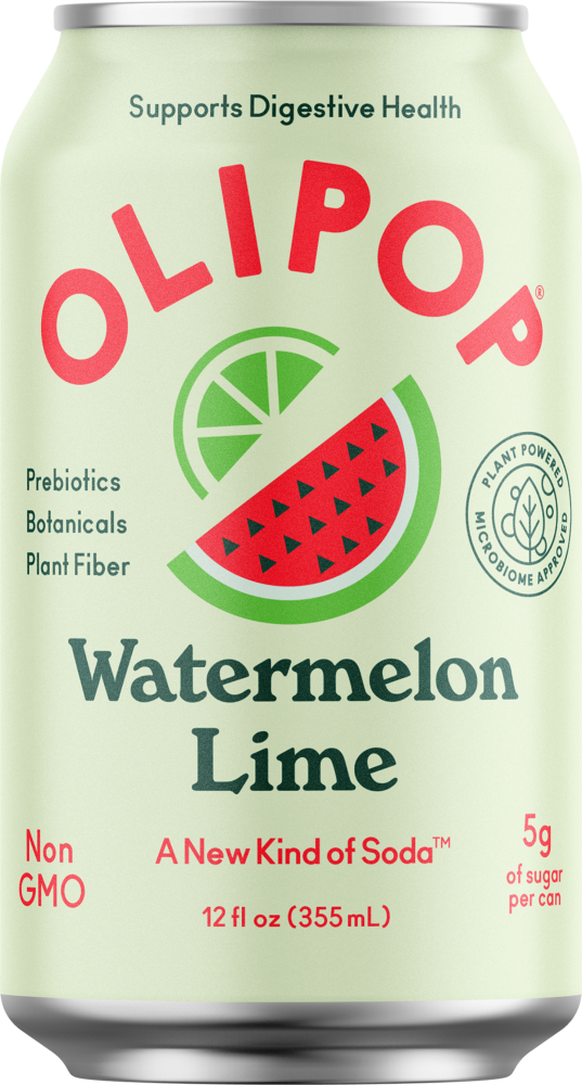 slide 1 of 4, Olipop Wtrmelon Lime Soda - 12 fl oz, 12 fl oz