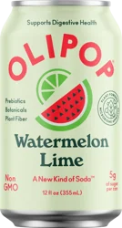Olipop Wtrmelon Lime Soda - 12 fl oz