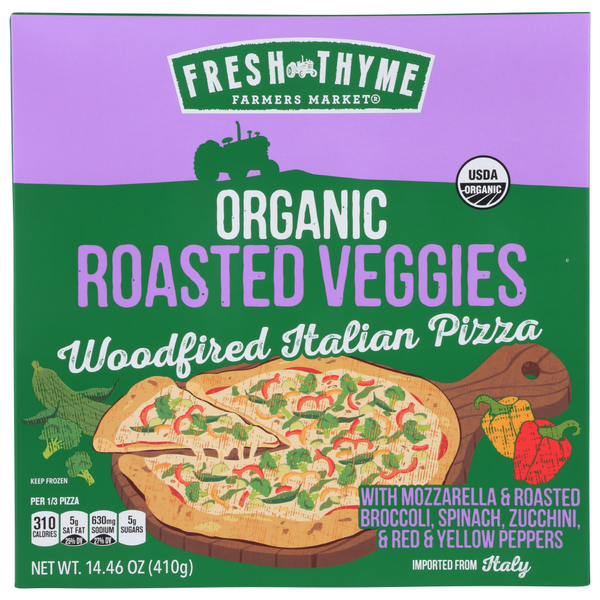 slide 1 of 1, Fresh Thyme Org Roasted Veggie Pizza, 14.46 oz