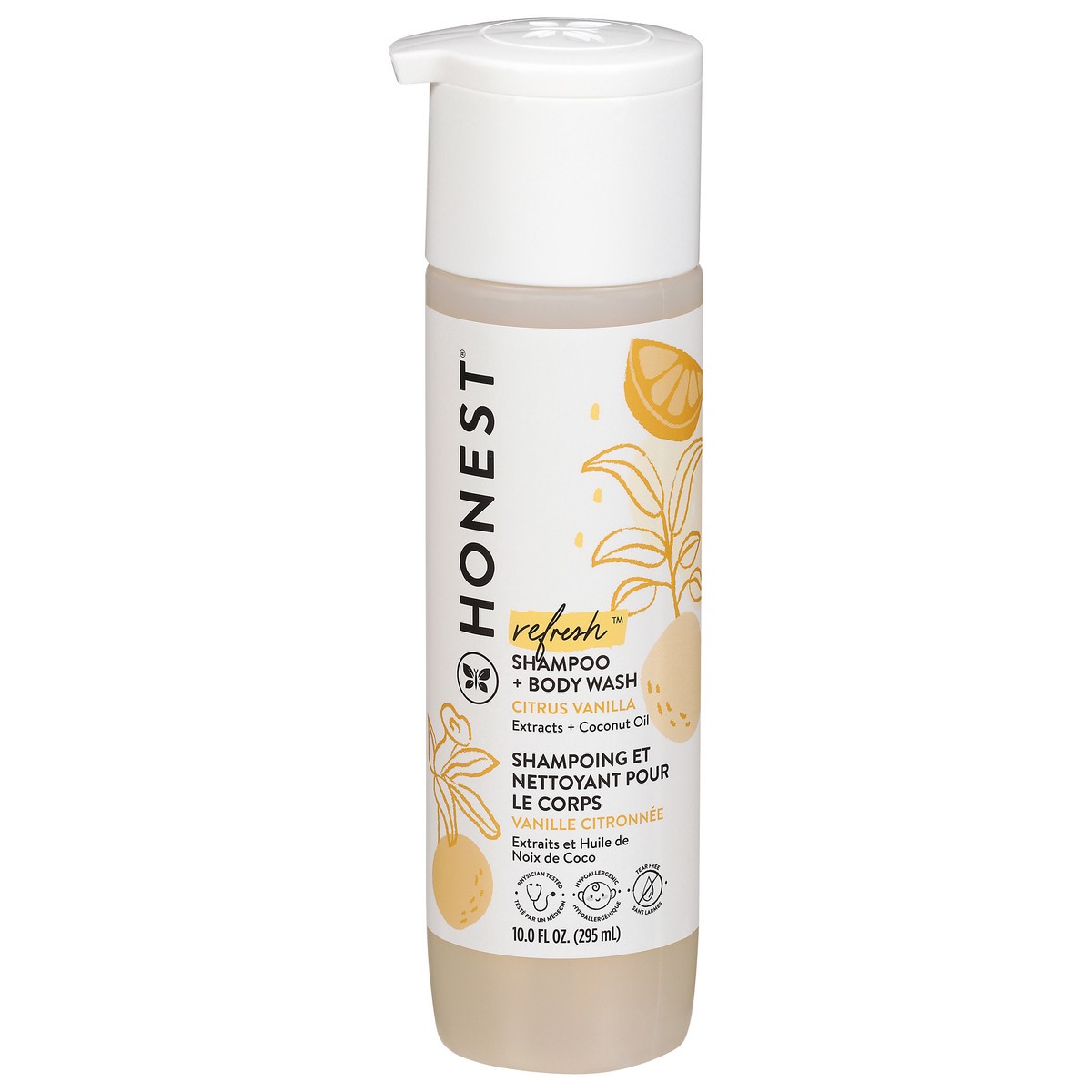 slide 1 of 9, Honest Refresh Citrus Vanilla Shampoo + Body Wash 10.0 fl oz, 10 oz