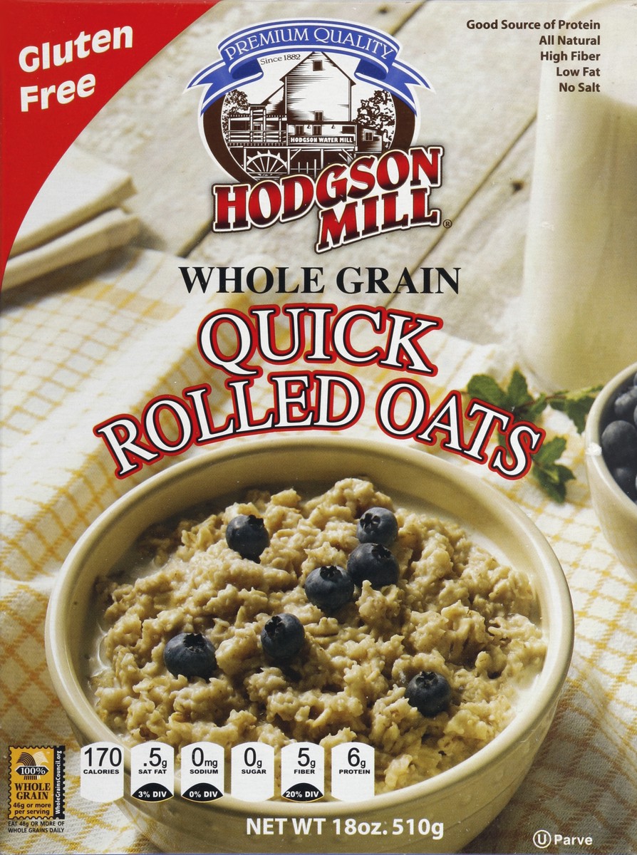 slide 1 of 4, Hodgson Mill Rolled Oats 18 oz, 18 oz