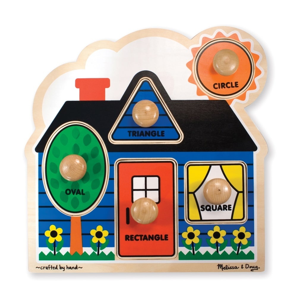 slide 1 of 1, Melissa & Doug First Shapes Jumbo Knob Puzzle, 1 ct