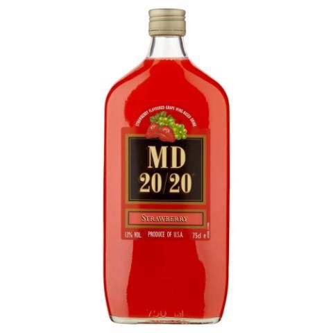 slide 1 of 4, Mad Dog by MD 20/20 Spiked Strawberry Wine 200 ml, 200 ml