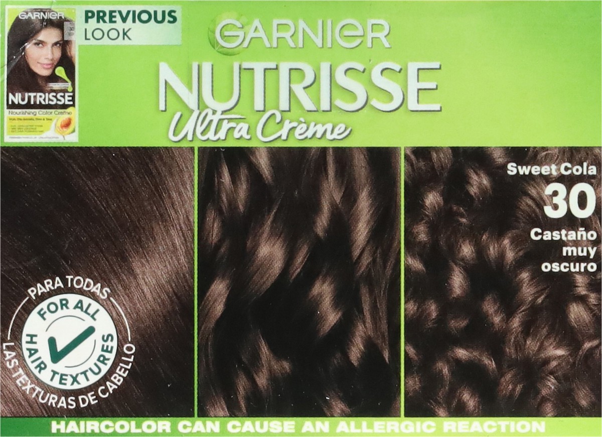 slide 10 of 11, Garnier Nourishing Permanent Hair Color Creme - 30 Darkest Brown, 1.0 ct