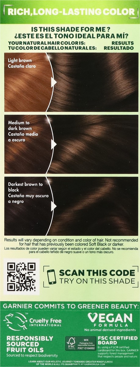 slide 5 of 11, Garnier Nourishing Permanent Hair Color Creme - 30 Darkest Brown, 1.0 ct