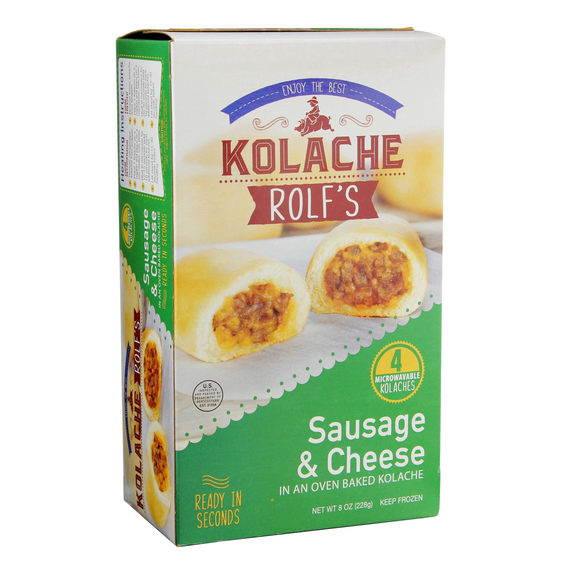 slide 1 of 1, Kolache Rolf's Sausage & Cheese Kolaches, 4 ct