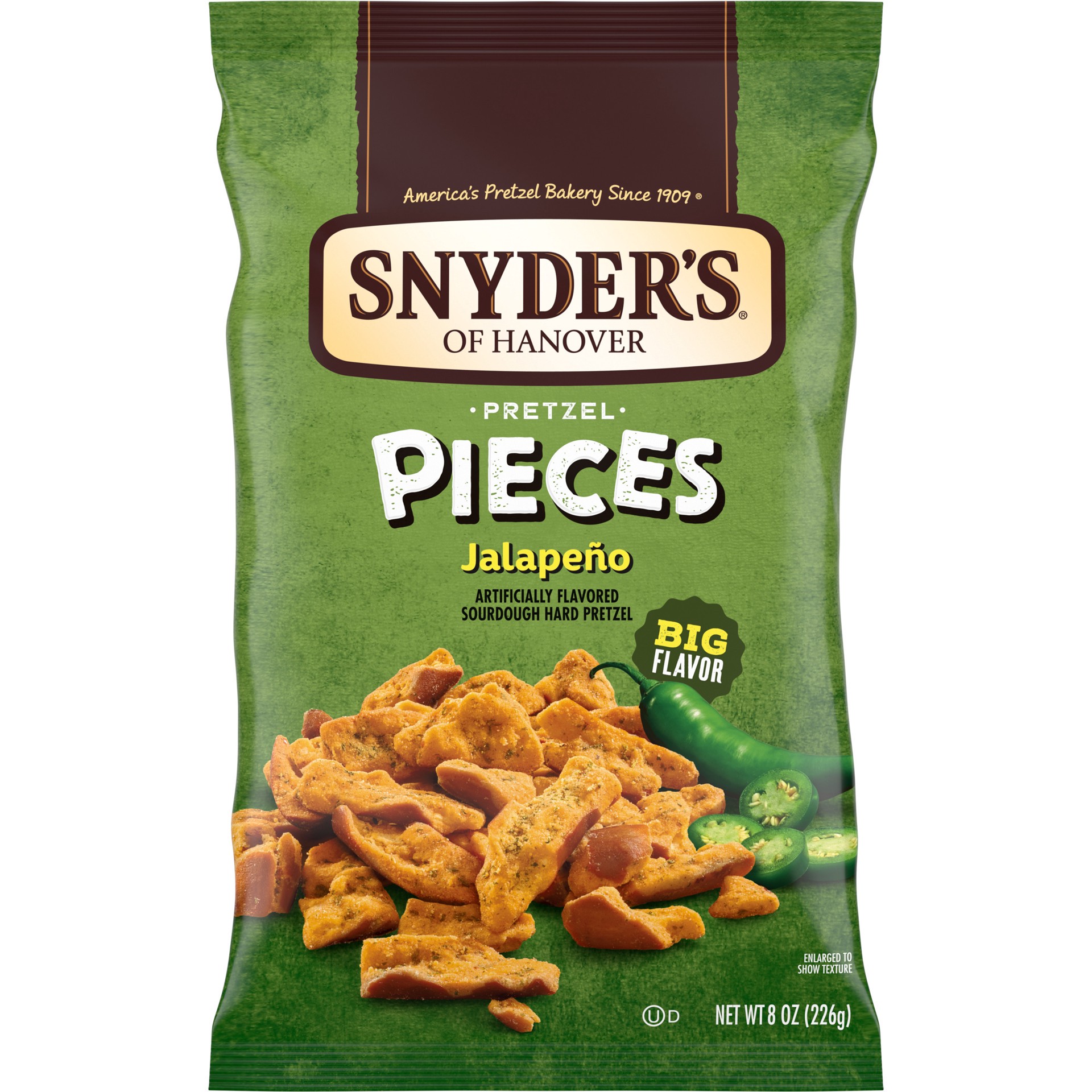 slide 1 of 5, Snyder's of Hanover Pretzel Pieces, Jalapeno, 8 oz, 8 oz