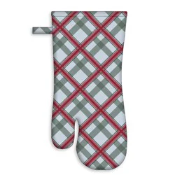 Sewing Down South for HD Designs Plaid Oven Mitt - Red and Green