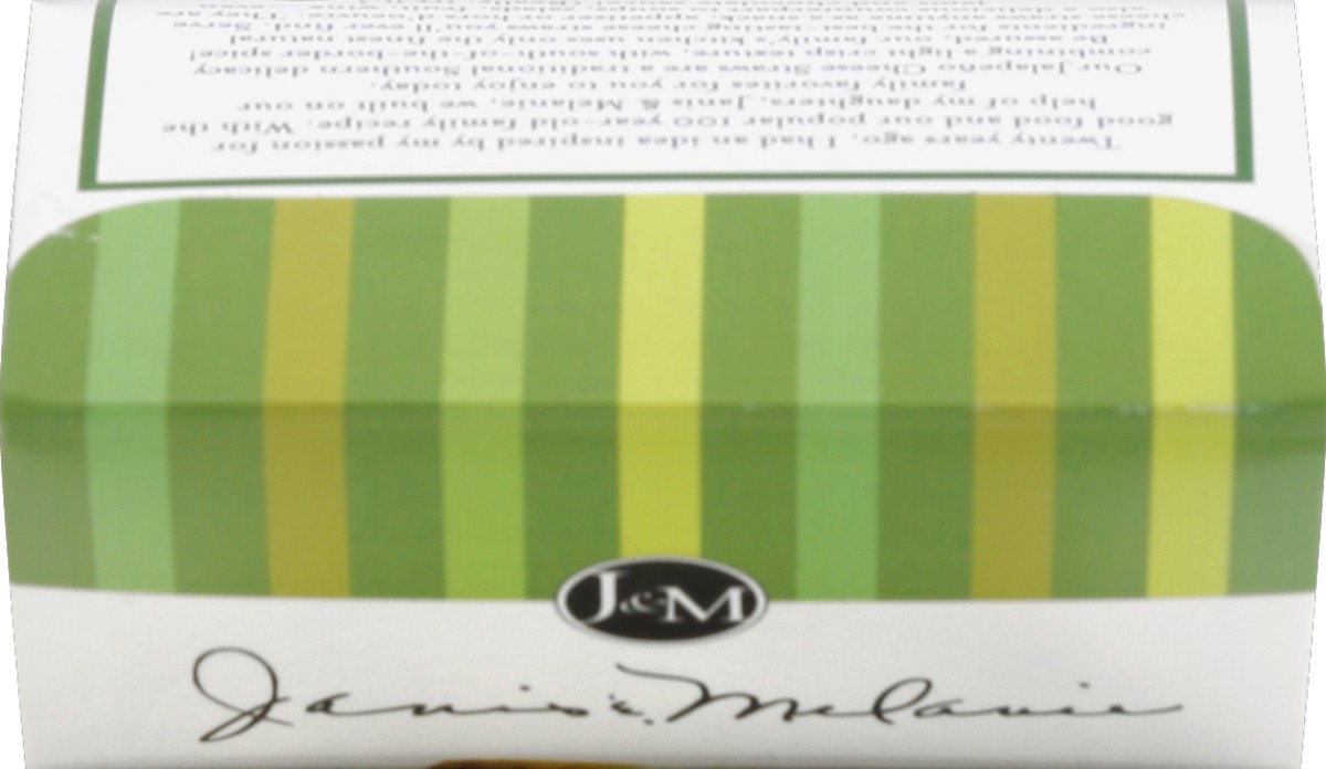slide 5 of 5, Holiday - J & M Cheese Straw Box - Jalapeno, 2 oz