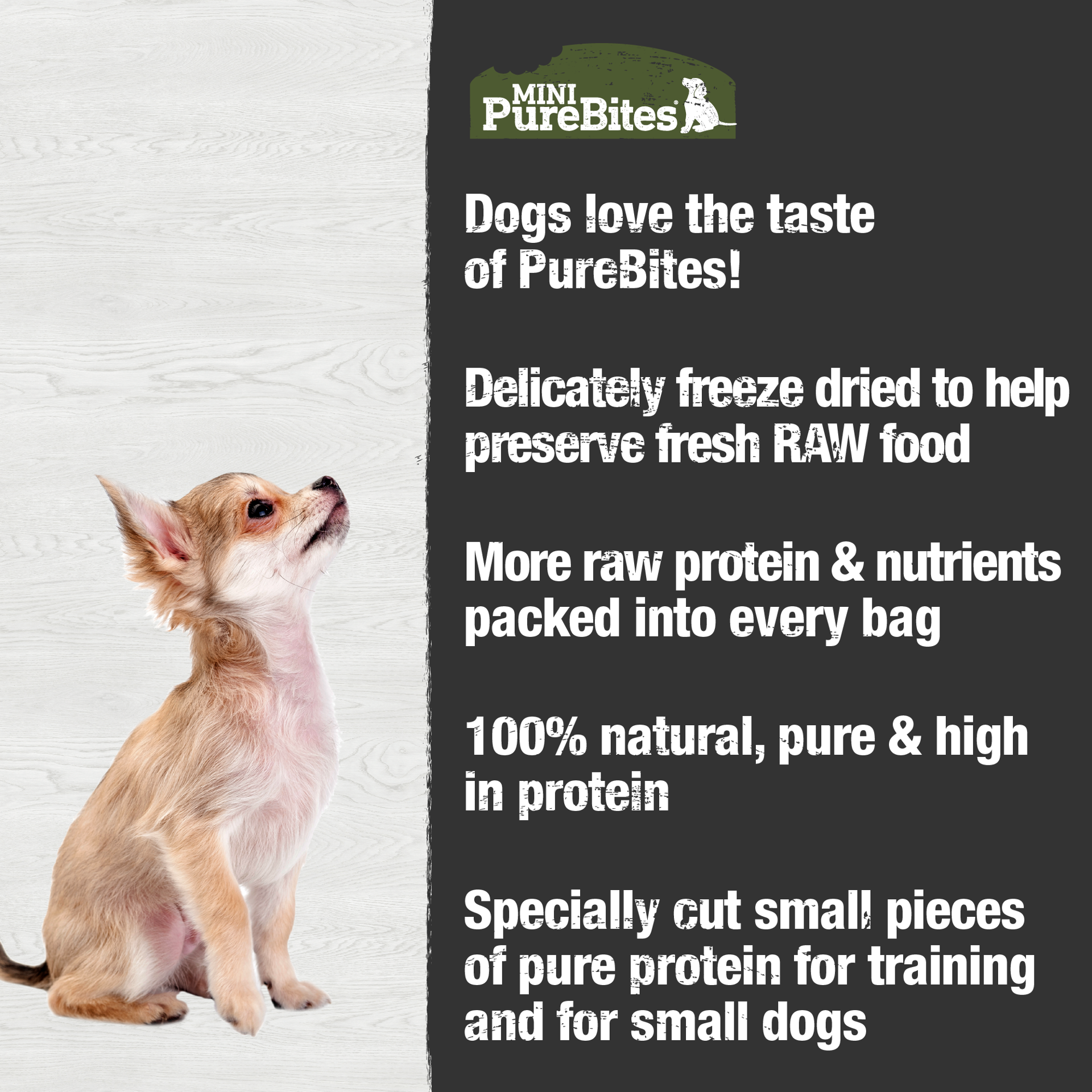 slide 4 of 5, PureBites Mini-Purebites Raw Freeze Dried Trainers Dog Treats - Beef Liver, 3 oz