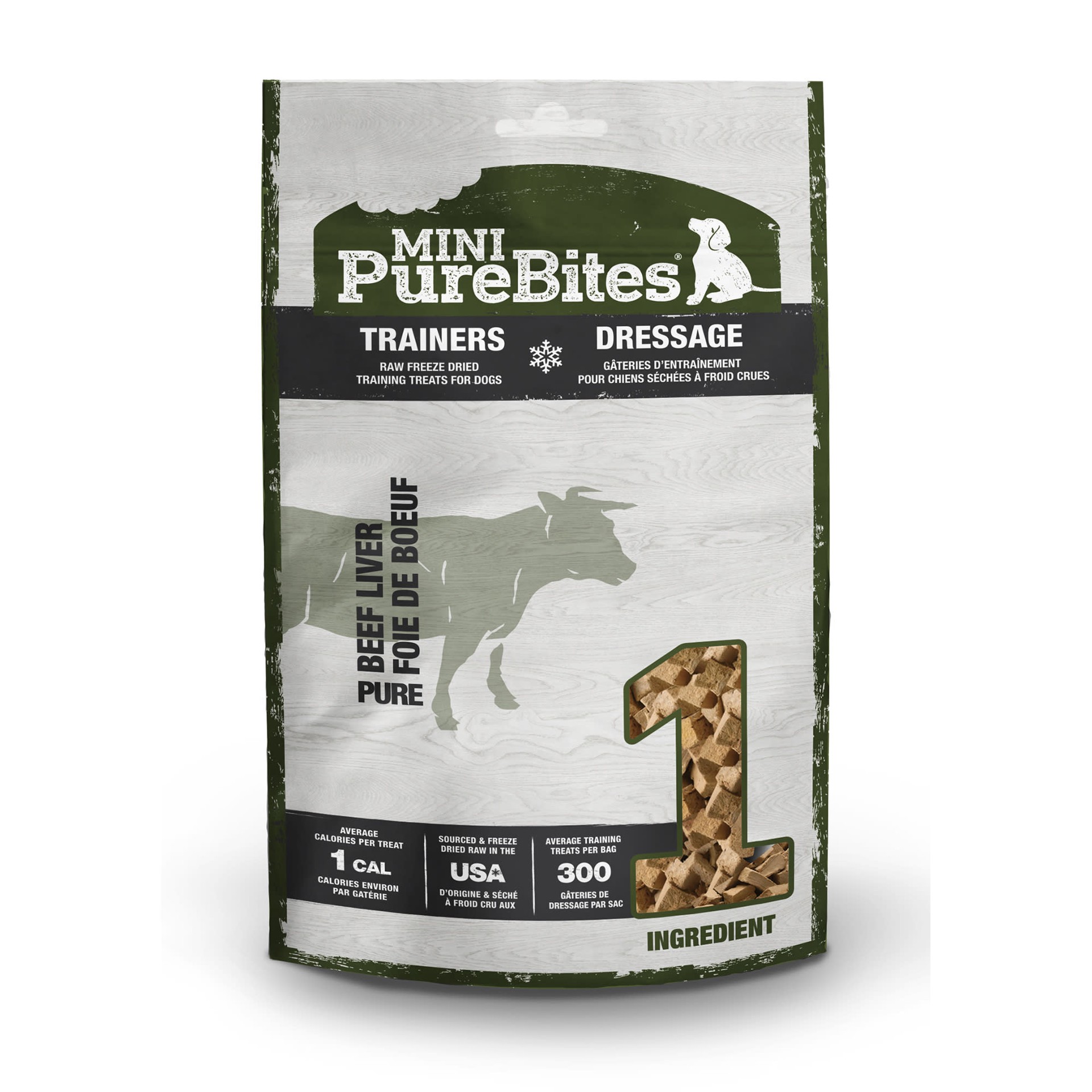 slide 1 of 5, PureBites Mini-Purebites Raw Freeze Dried Trainers Dog Treats - Beef Liver, 3 oz