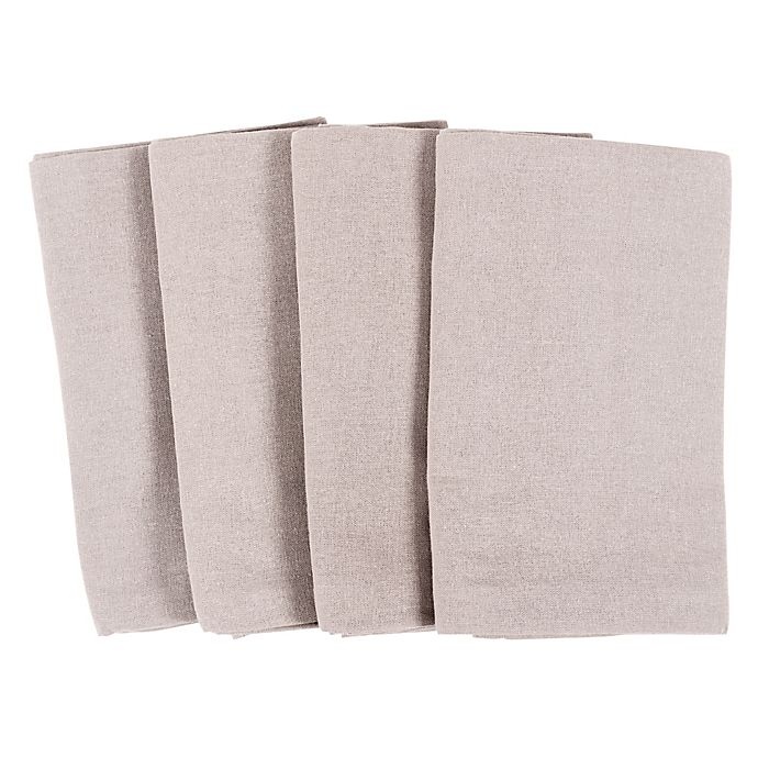 slide 1 of 2, Simply Essential Flour Sack Kitchen Towels - Grey, 4 ct