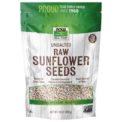 NOW Real Food Sunflower Seeds, Raw & Unsalted - 1 lb