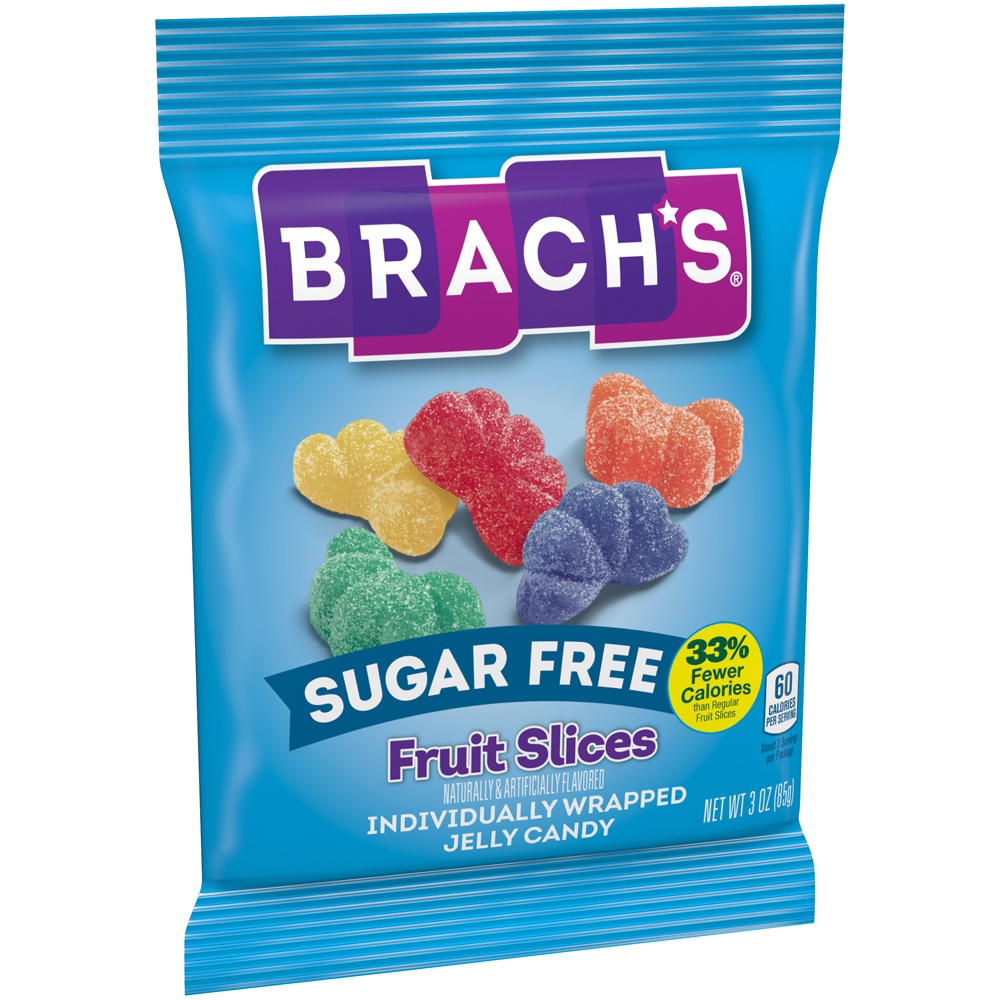 slide 2 of 8, Brach's Sugar-Free Fruit Slices, 3 oz