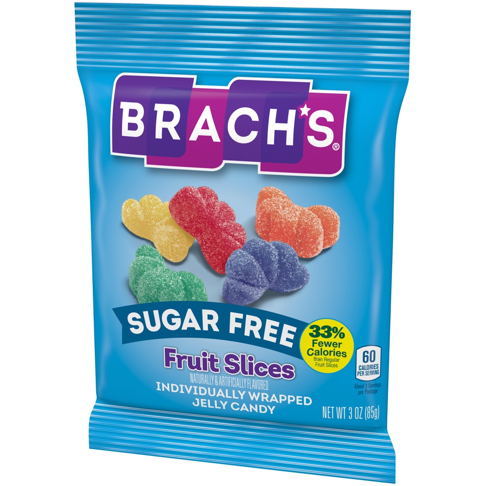 slide 3 of 8, Brach's Sugar-Free Fruit Slices, 3 oz