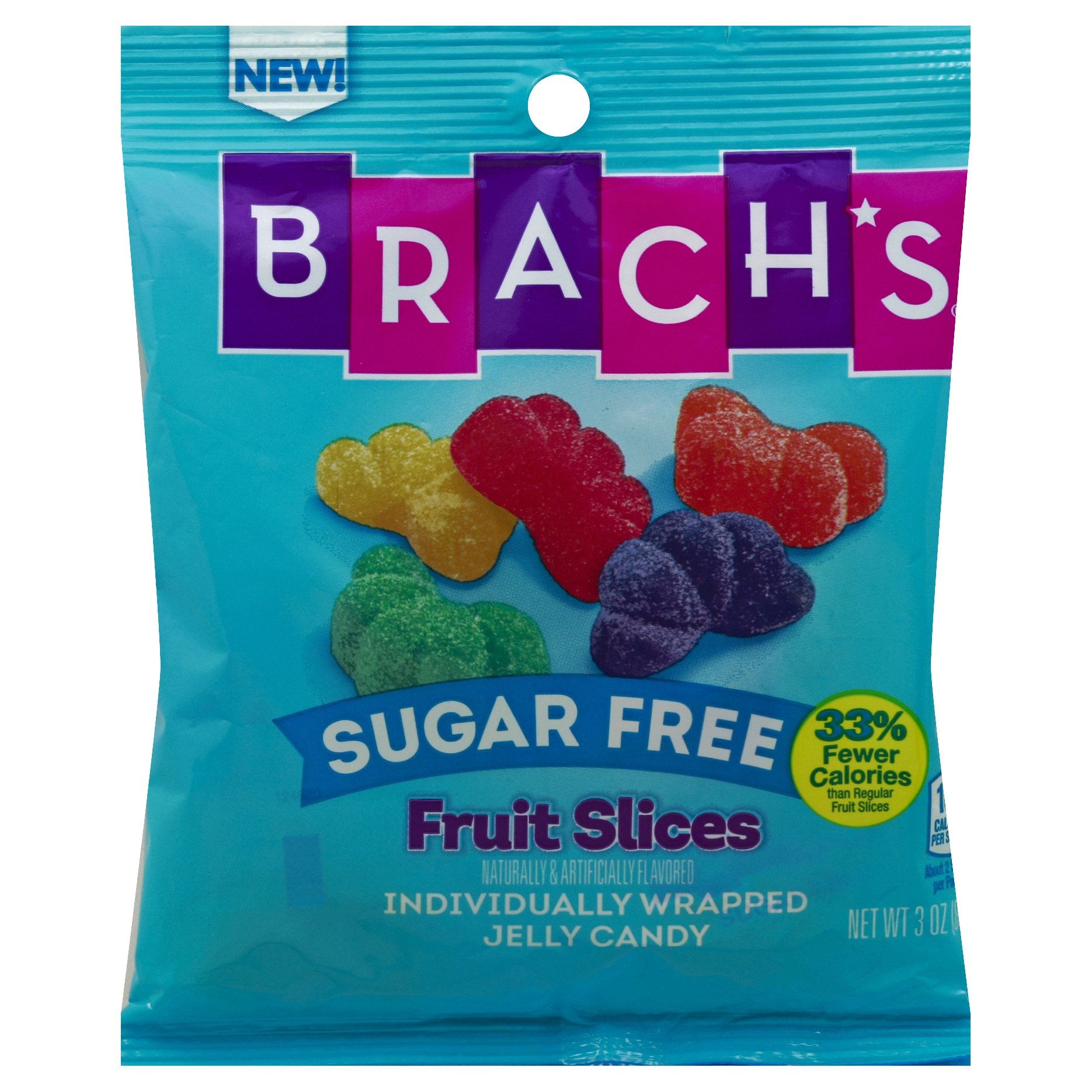 slide 1 of 8, Brach's Sugar-Free Fruit Slices, 3 oz