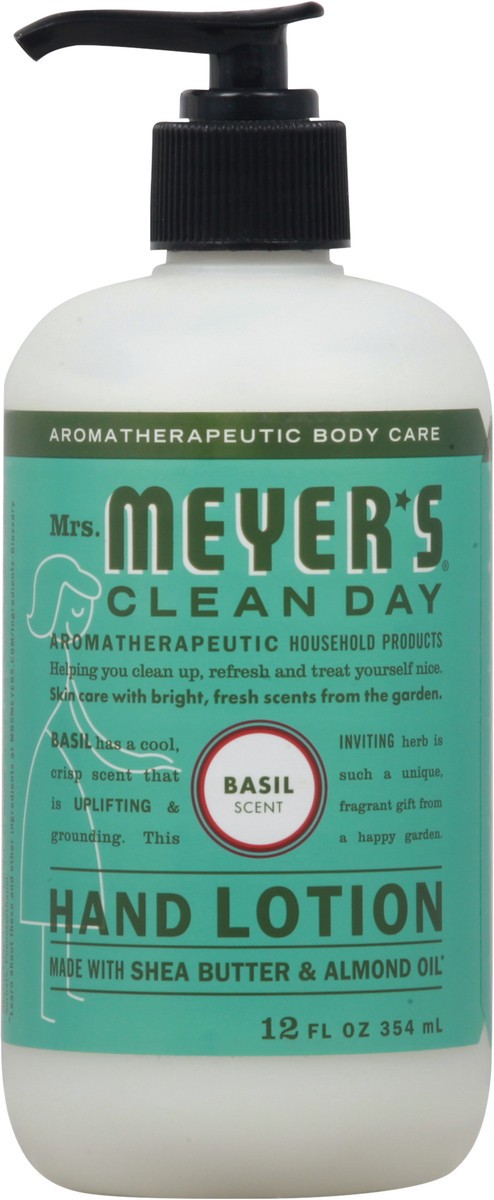 slide 1 of 9, Mrs. Meyer's Clean Day Basil Scent Hand Lotion 12 fl oz, 12 oz