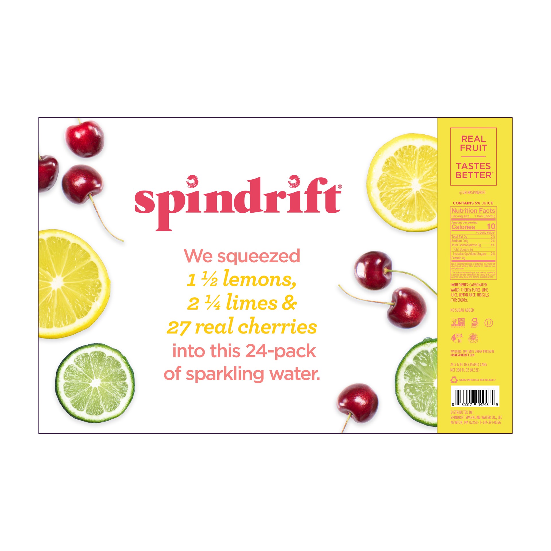 slide 2 of 2, Spindrift Beverage Co Inc Spindrift Pink Lemonade, 24, 